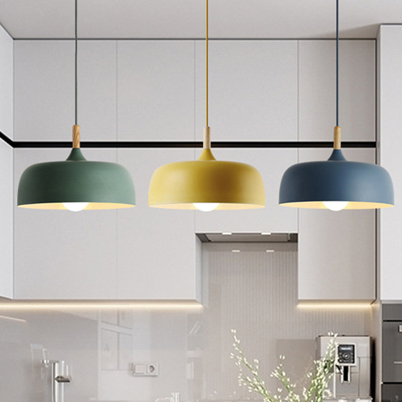 Nordic Simple Macaroon Style Lip Shape Pendant Iron 1 Light in warm for Bedroom Restaurant Cafe