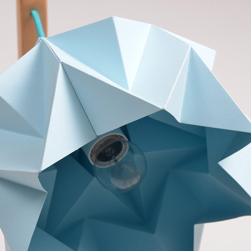 Domed Shade Paper Wall Mounted Lamp Macaron 1 Head White/Pink/Yellow/Blue/Green Sconce Light Fixture with Wood Backplate