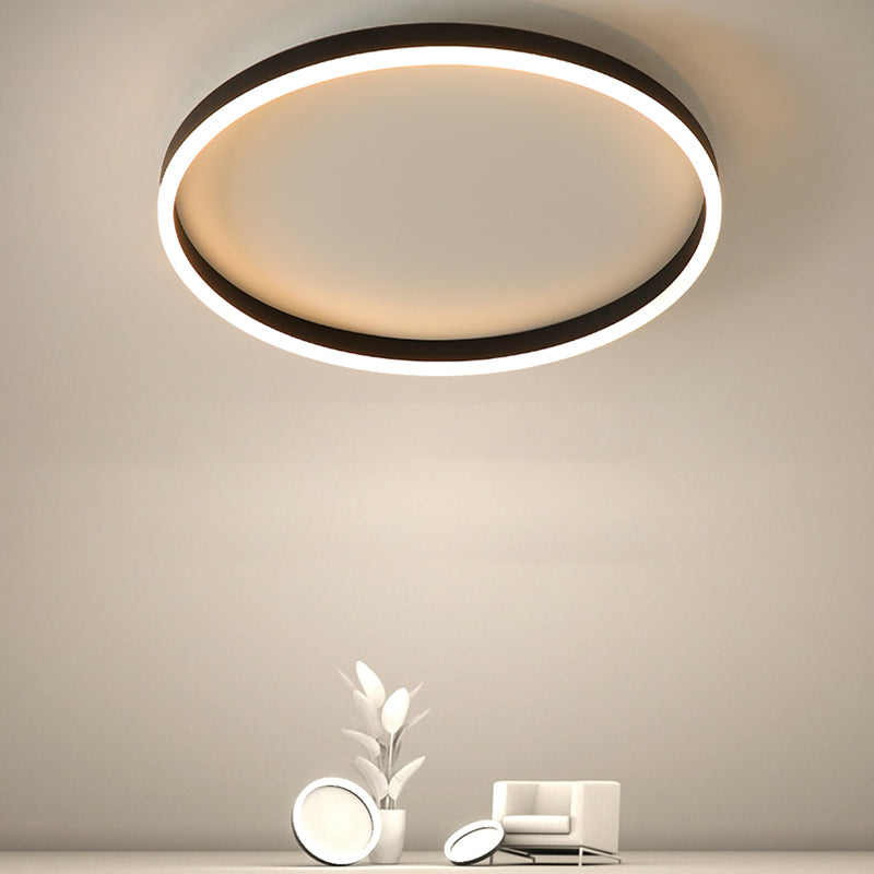 LED Round Flush Mount Fixture Simplicity Flush Ceiling Light Fixture for Living Room