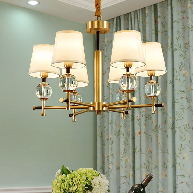 Lustre luminaire plusieurs lumières Multi lumières de tissu traditionnel lampe suspendue pour la salle de dessin