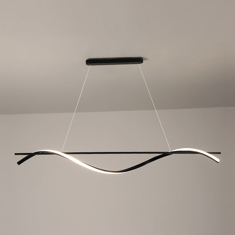 Luci a sospensione moderna nera Luci lampadari minimalisti per soggiorno