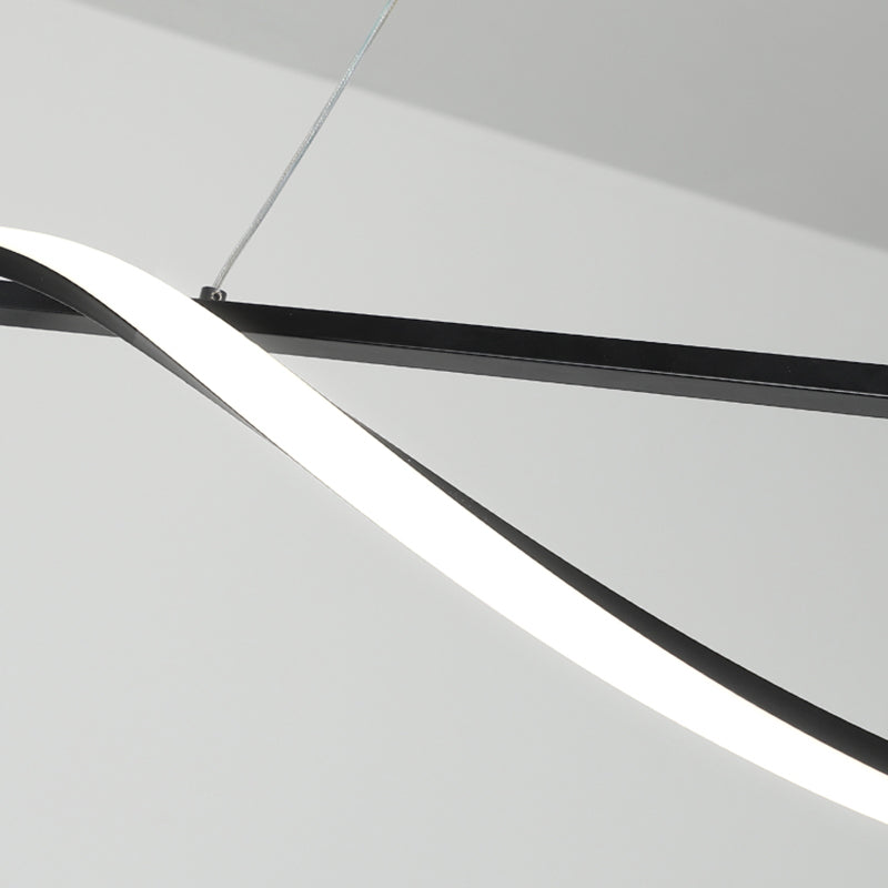 Luci a sospensione moderna nera Luci lampadari minimalisti per soggiorno