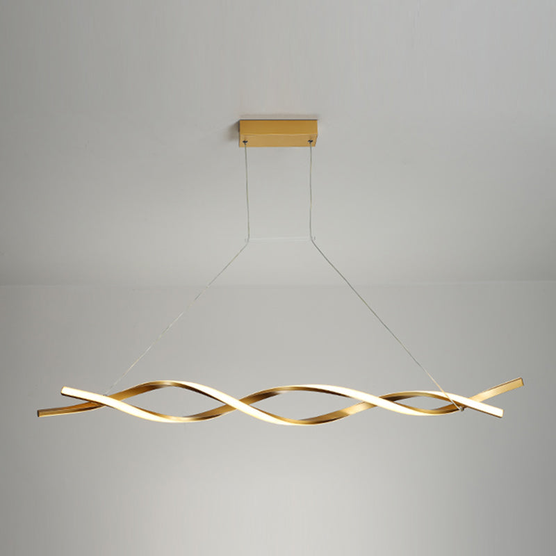 Modern Linear Chandelier Lights LED Island Pendant Lighting for Living Room Dining Room