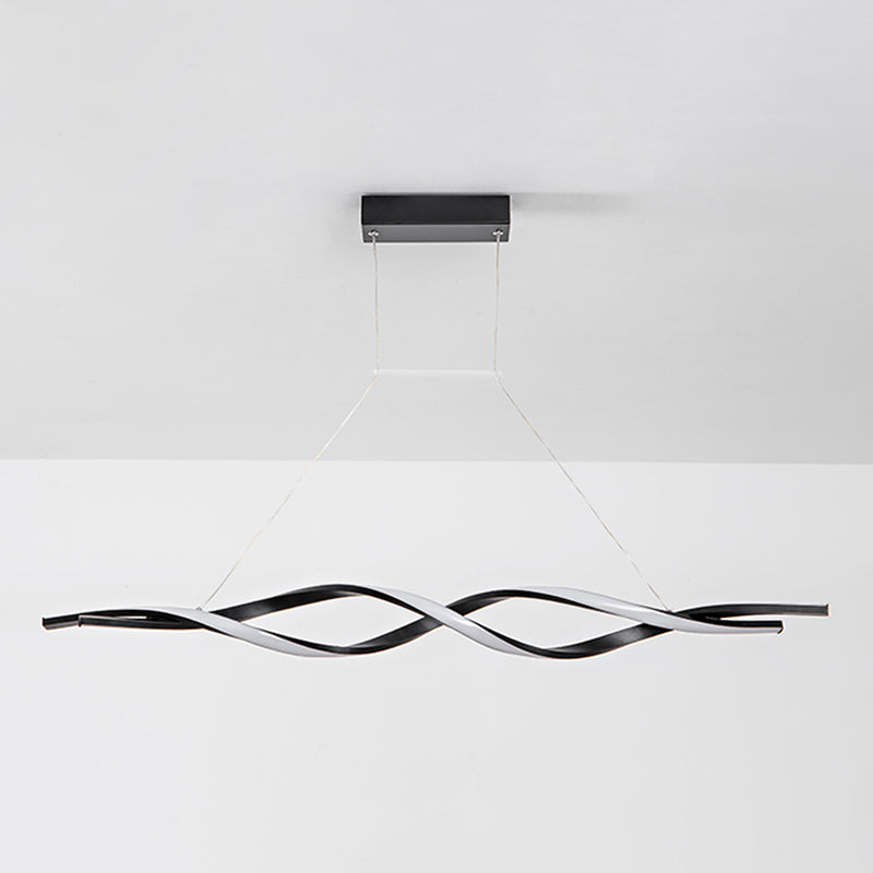 Modern Linear Chandelier Lights LED Island Pendant Lighting for Living Room Dining Room