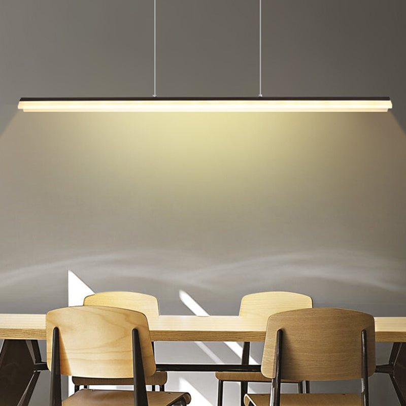 Lampadario a ciondolo lineare metallico Luce isola contemporanea per sala da pranzo