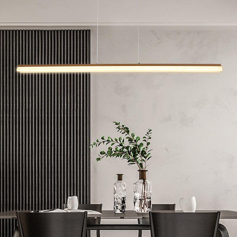 Lampadario a ciondolo lineare metallico Luce isola contemporanea per sala da pranzo