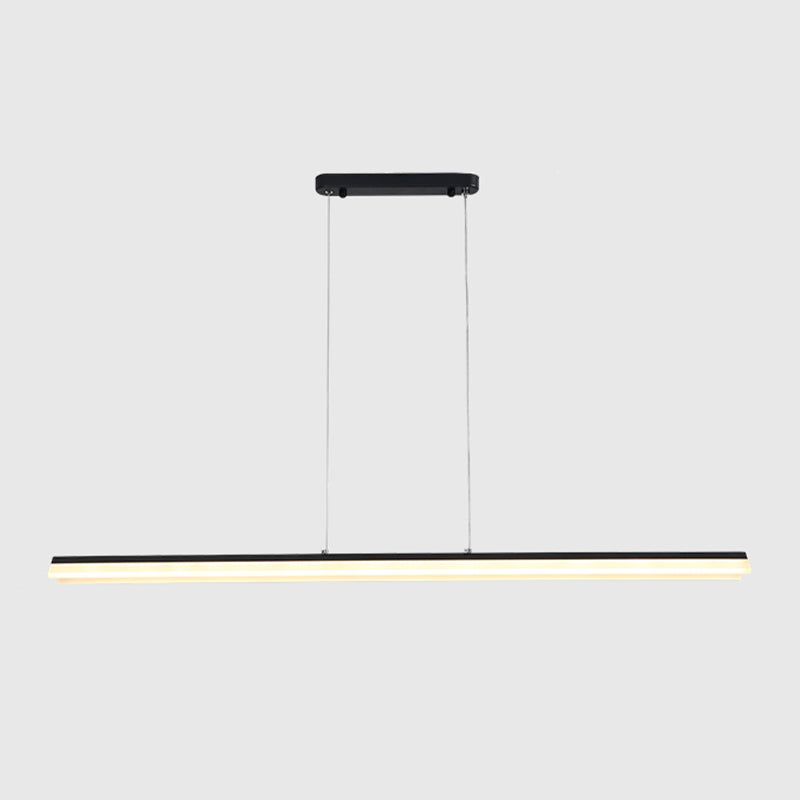 Metal Linear Pendant Chandelier Contemporary Island Light for Dining Room