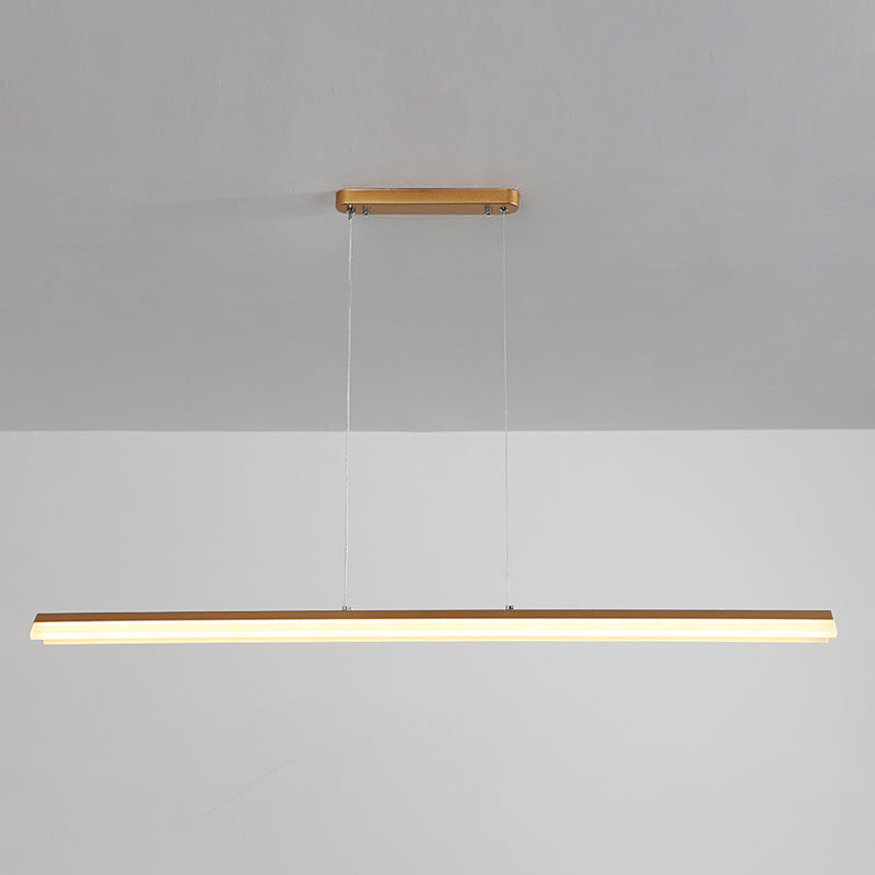 Lampadario a ciondolo lineare metallico Luce isola contemporanea per sala da pranzo