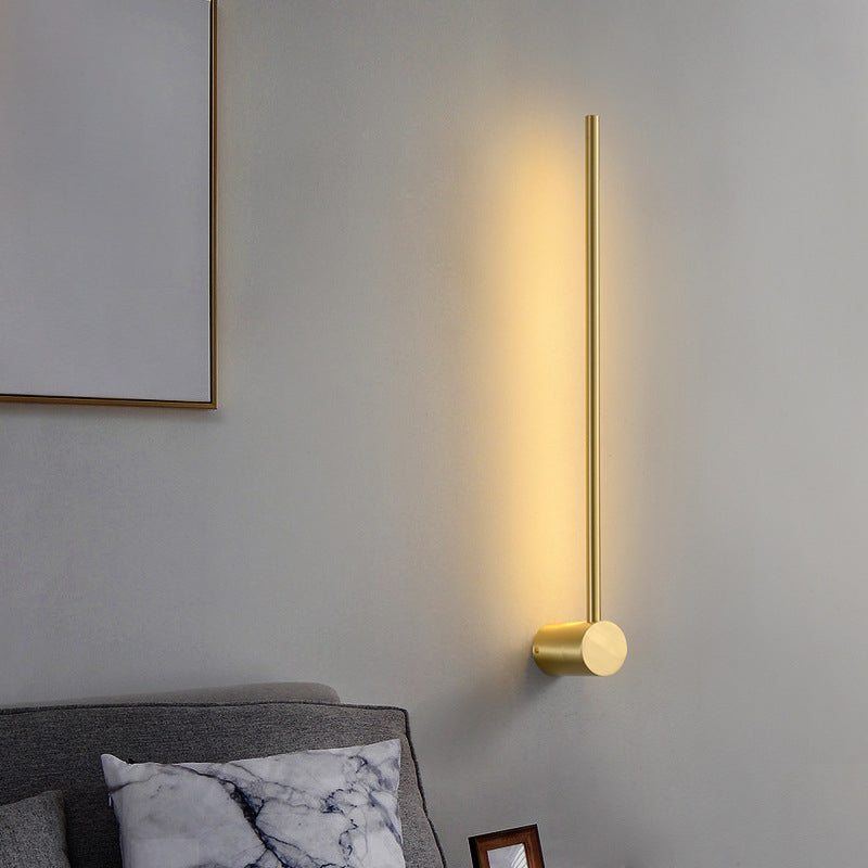 Sitting Room Modernist Wall Sconce Gold Linear LED Simple Wall Mounted Light