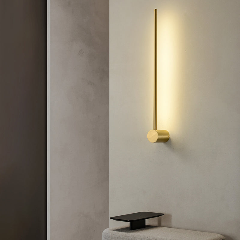 Sitting Room Modernist Wall Sconce Gold Linear LED Simple Wall Mounted Light