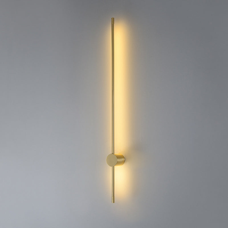 Sitting Room Modernist Wall Sconce Gold Linear LED Simple Wall Mounted Light