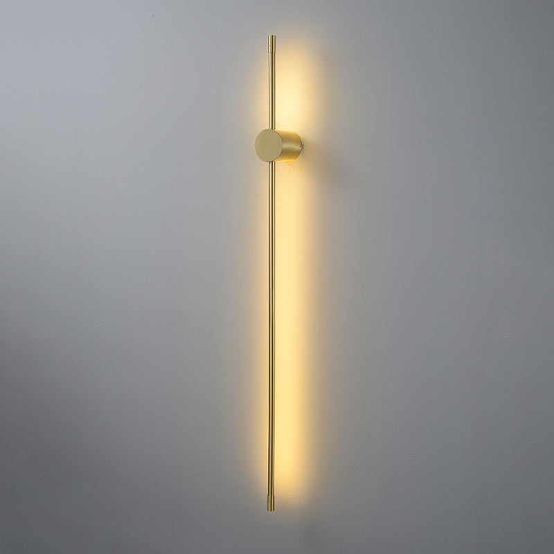 Sitting Room Modernist Wall Sconce Gold Linear LED Simple Wall Mounted Light