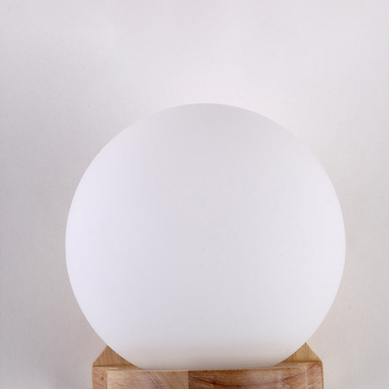 Gamique en verre blanc et en bois moderne un luminaire mural mural pour le salon