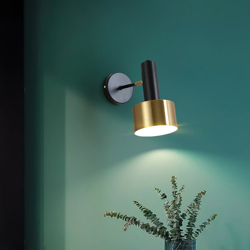 Mur cylindrique postmoderne Light Golden Frame Mur Mury Light pour le salon CHAMBRE