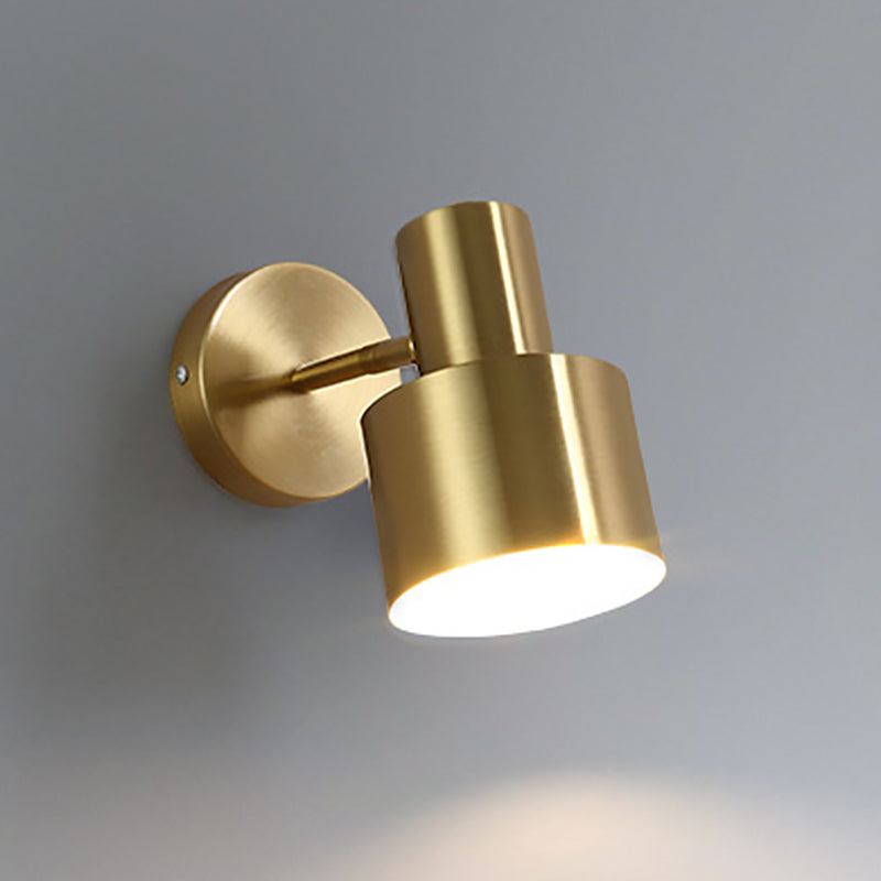 Mur cylindrique postmoderne Light Golden Frame Mur Mury Light pour le salon CHAMBRE