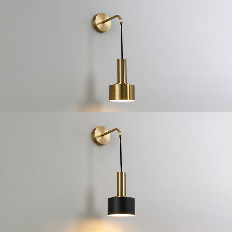 Mur cylindrique postmoderne Light Golden Frame Mur Mury Light pour le salon CHAMBRE