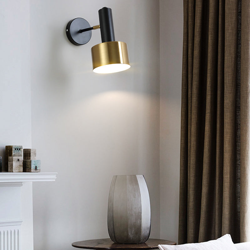Mur cylindrique postmoderne Light Golden Frame Mur Mury Light pour le salon CHAMBRE
