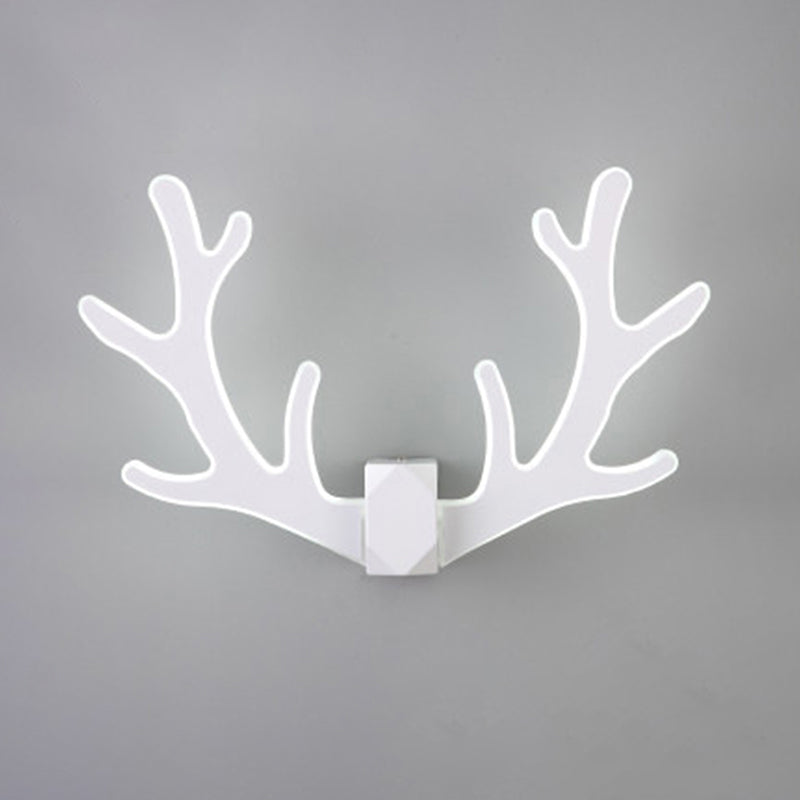 Macaron Nordic Style Sconce Light Antlers Acrylic and Plastic LED Wall Light Fixture