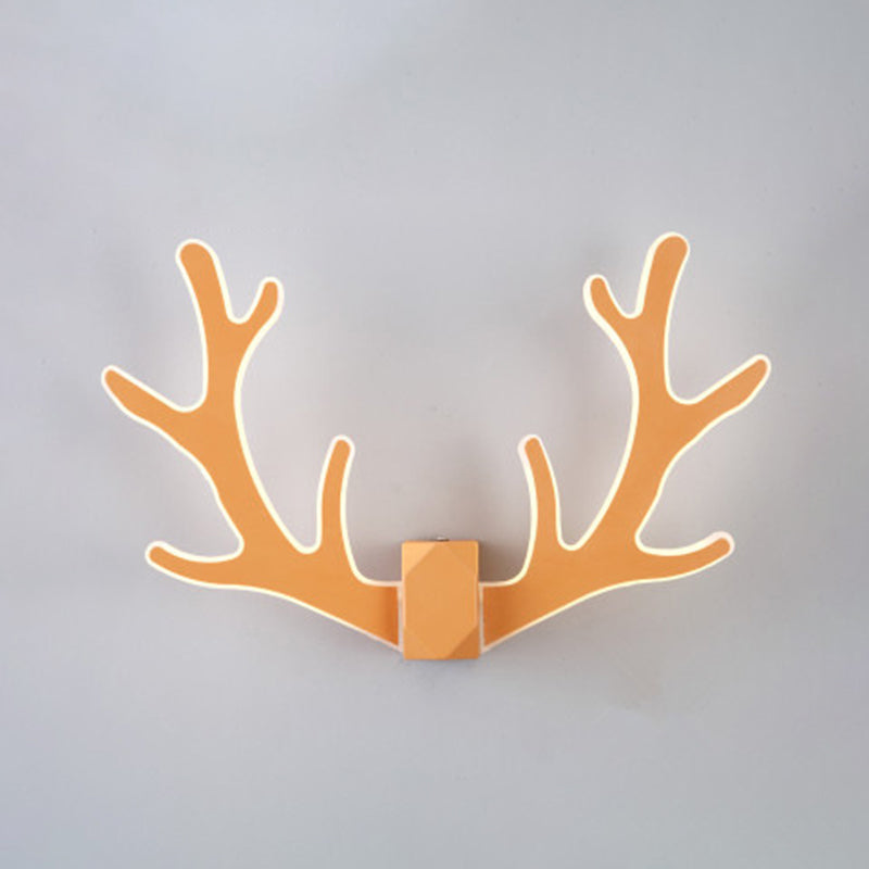 Macaron Nordic Style Sconce Light Antlers Acrylic and Plastic LED Wall Light Fixture
