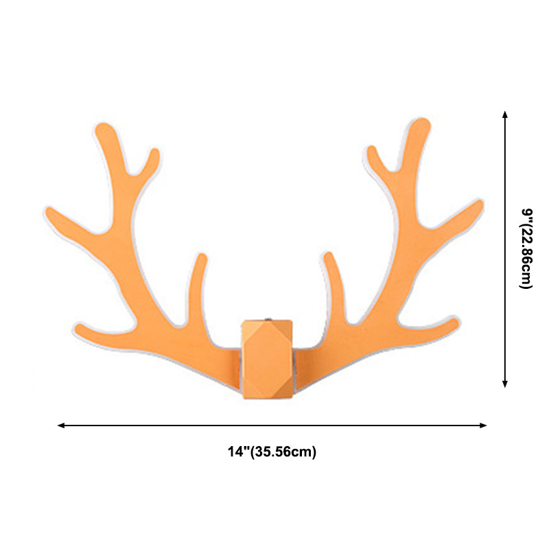 Macaron Nordic Style Sconce Light Antlers Acrylic and Plastic LED Wall Light Fixture