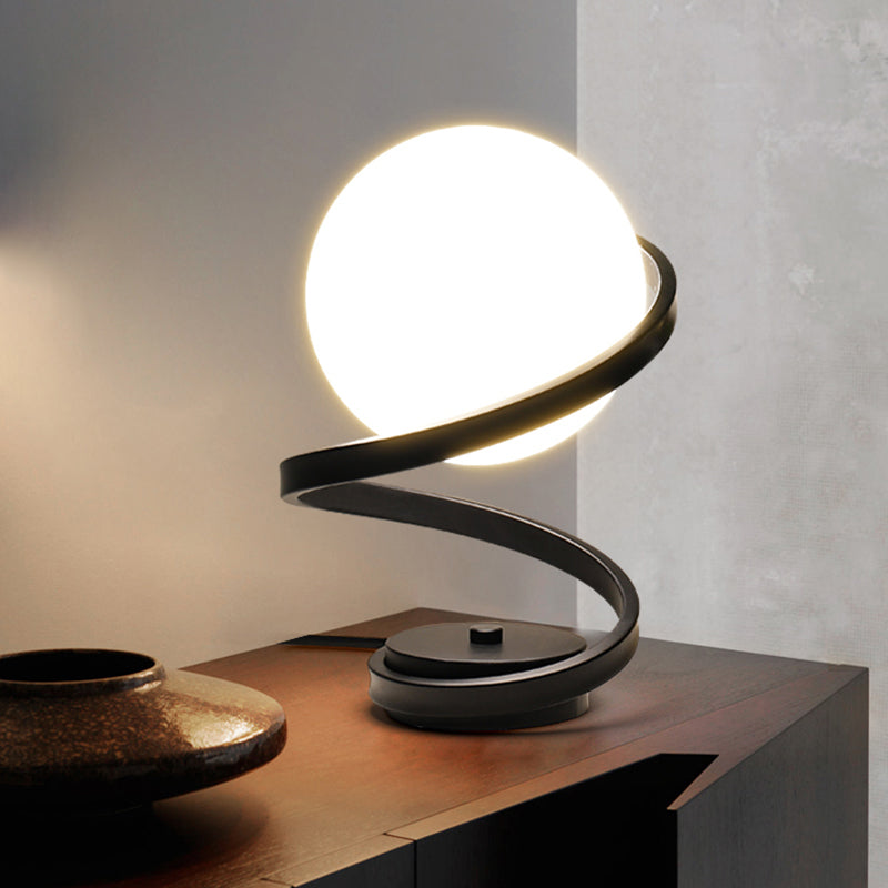 Lampade da tavolo moderne per camera da letto con paralume in vetro per soggiorno camera da letto