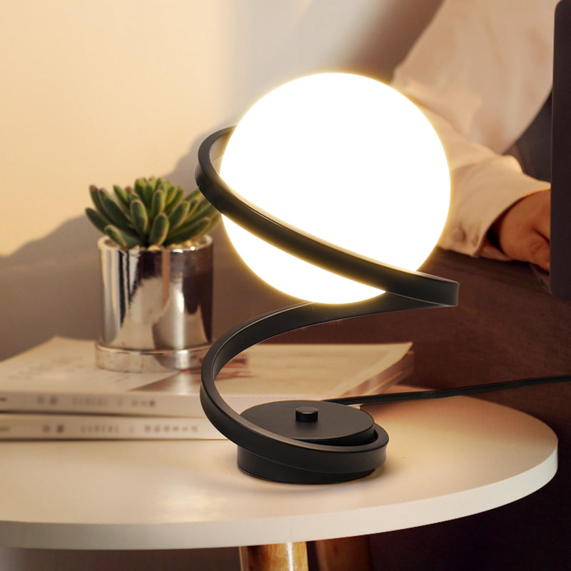 Lampade da tavolo moderne per camera da letto con paralume in vetro per soggiorno camera da letto