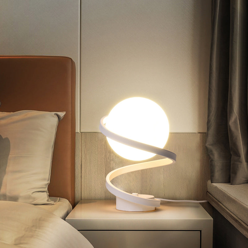 Lampade da tavolo moderne per camera da letto con paralume in vetro per soggiorno camera da letto