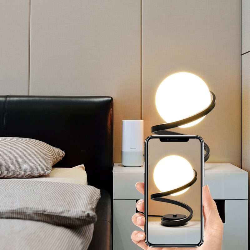 Lampade da tavolo moderne per camera da letto con paralume in vetro per soggiorno camera da letto