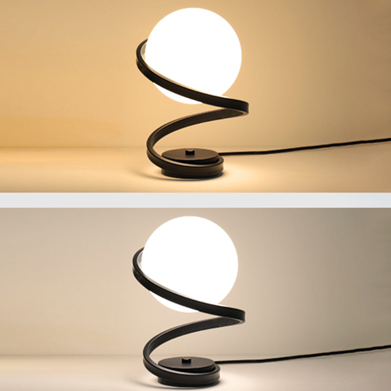 Lampade da tavolo moderne per camera da letto con paralume in vetro per soggiorno camera da letto