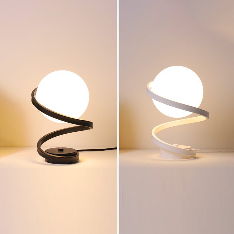 Lampade da tavolo moderne per camera da letto con paralume in vetro per soggiorno camera da letto