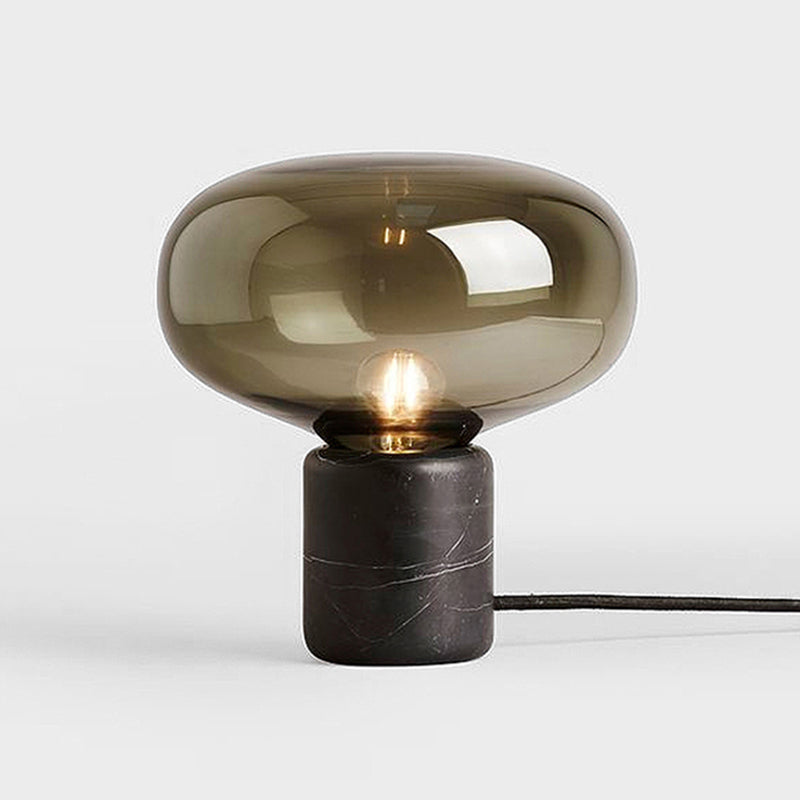 Nachttischlampen im zeitgenössischen Stil mit Glasschatten für Schlafzimmer Wohnzimmer