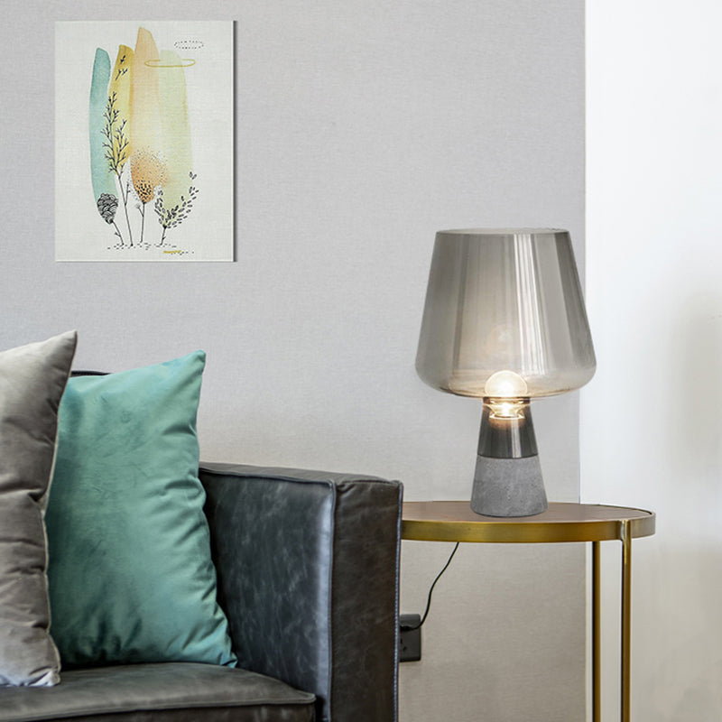 Nachttischlampen im zeitgenössischen Stil mit Glasschatten für Schlafzimmer Wohnzimmer