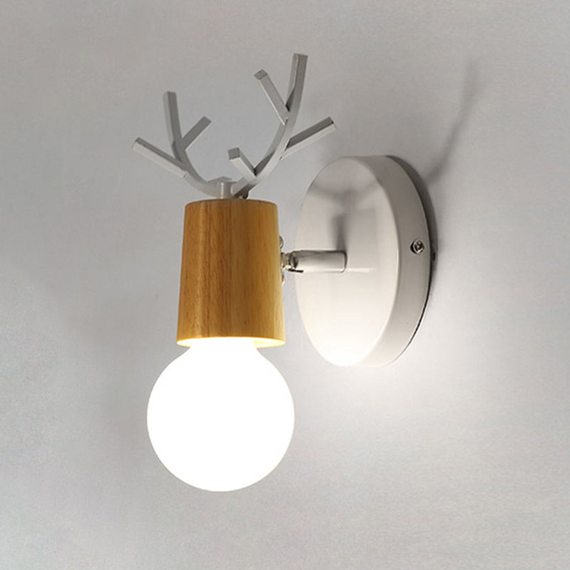 Application murale en bois moderne Un luminaire mural mural Blub pour chambre à coucher