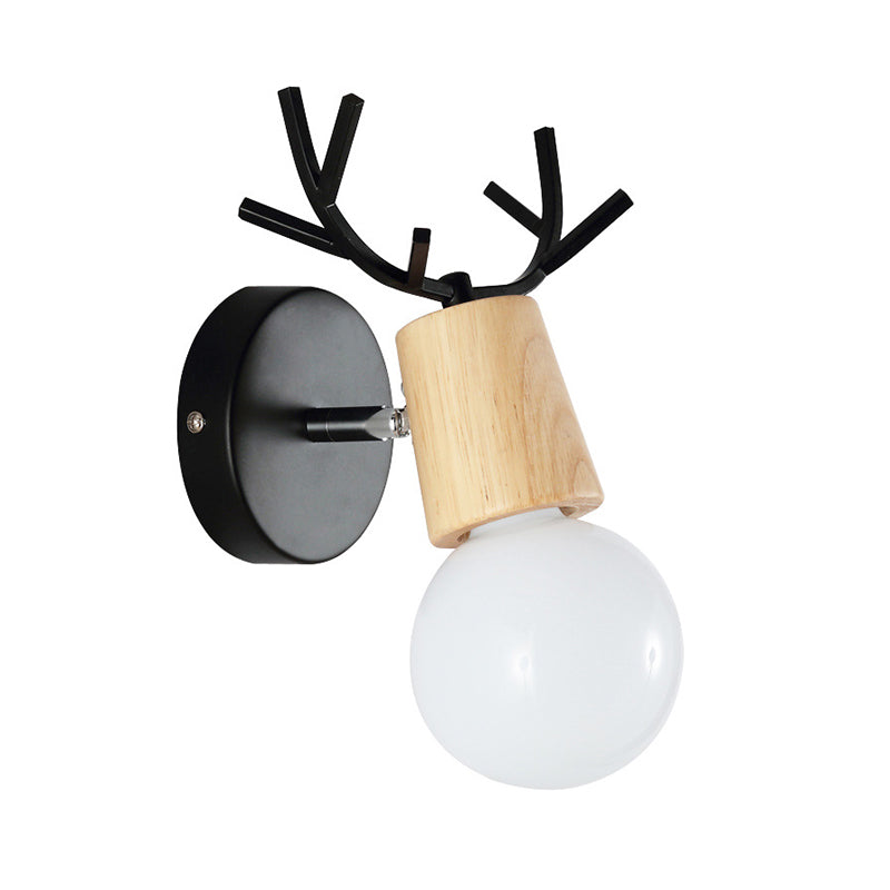 Modern Wood Wall Sconce One Blub Wall Mounted Light Fixture for Bedroom