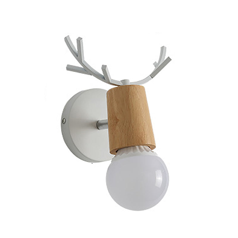 Modern Wood Wall Sconce One Blub Wall Mounted Light Fixture for Bedroom