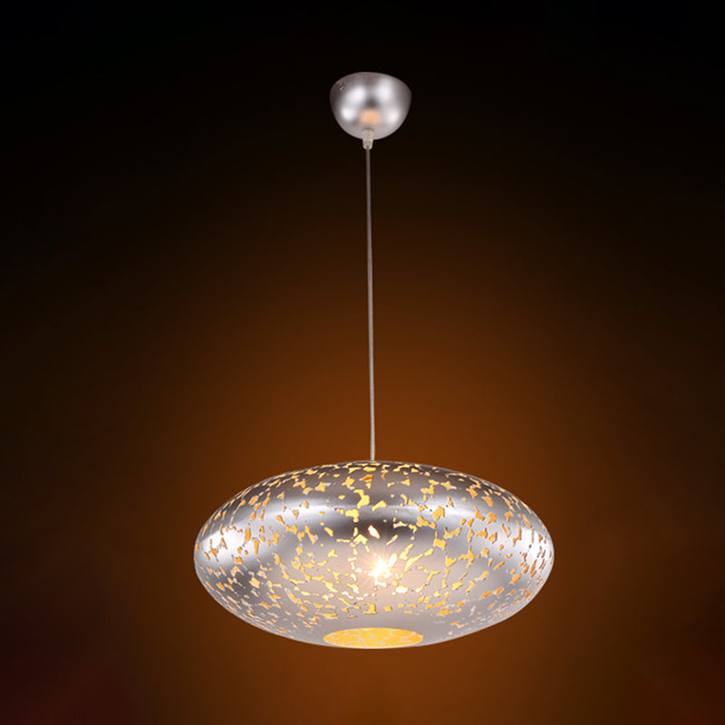Metall Silber/Bronze/Messing Deckenlampe Laterne 1 Kopf dekorativ hängende Anhänger Licht für Schlafzimmer
