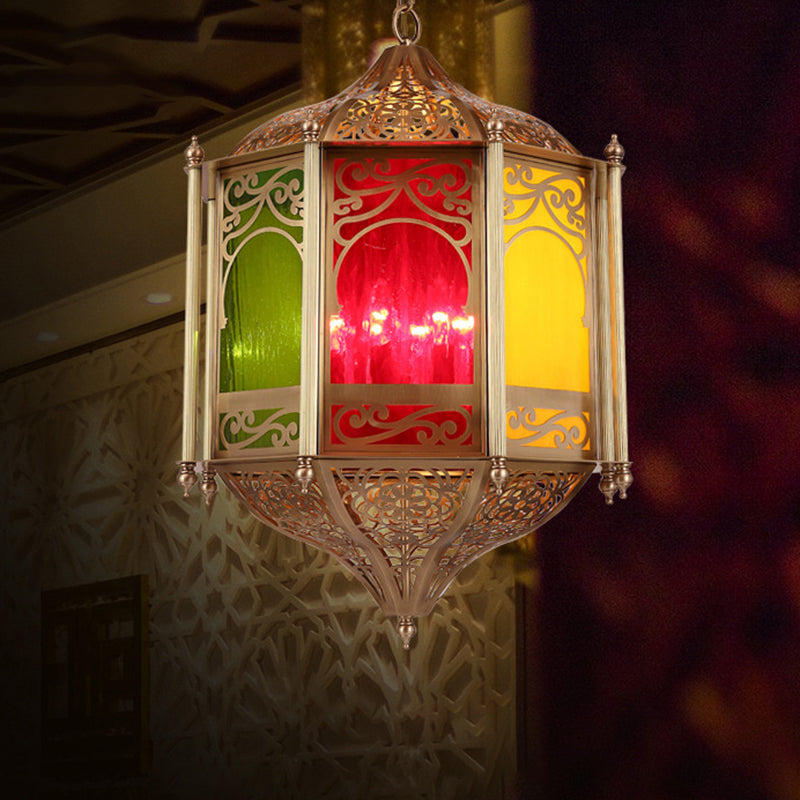 1 Glühmetall Deckenlampe Art Deco Messing Leuchter Restaurant Hängende Leuchte