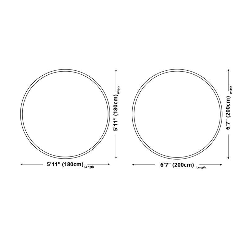 Round Watercolor Carpet Washable Indoor Rug Polyester Stain Resistant Rug for Living Room