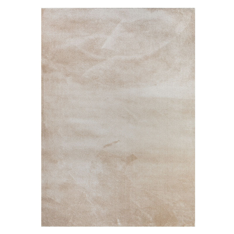 Grey Living Room Area Carpet Solid Color Polyester Area Rug Stain Resistant Easy Care Rug