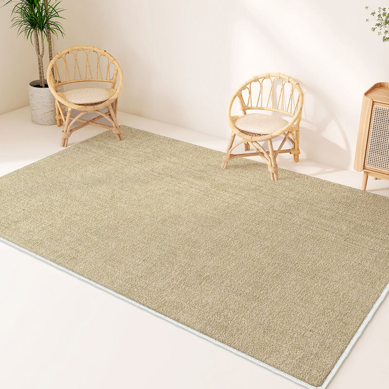 Modern Polyester Carpet Trendy Solid Color Area Rug Non-Slip Backing Rug for Living Room