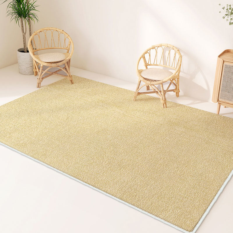 Modern Polyester Carpet Trendy Solid Color Area Rug Non-Slip Backing Rug for Living Room