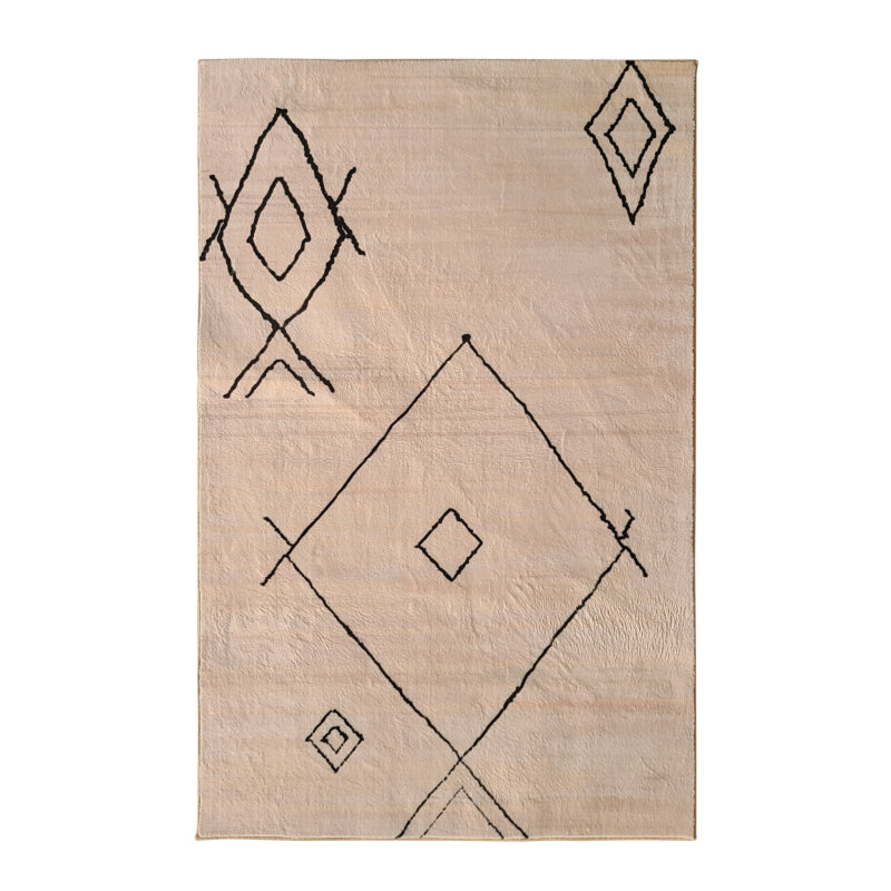 Modern Living Room Area Carpet Tribal Pattern Polyester Area Rug Easy Care Rug