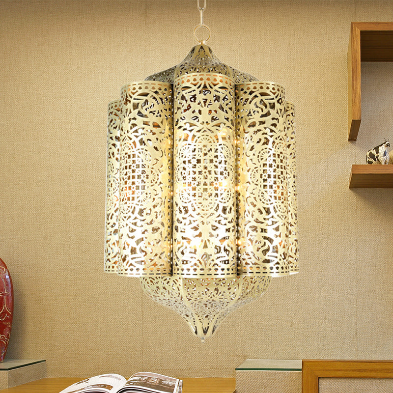1 tête incurvée lampe suspendue vintage en laiton plafond métal