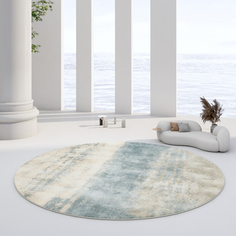Variegated Area Rug Watercolor Carpet Polyester Anti-Slip Indoor Rug for Home Decoration