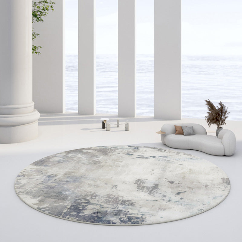 Variegated Area Rug Watercolor Carpet Polyester Anti-Slip Indoor Rug for Home Decoration