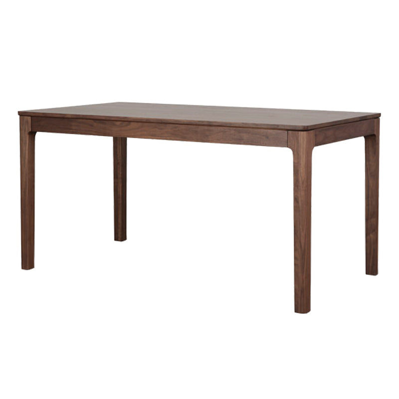Mesa rectangular de madera maciza, mesa de cocina moderna con 4 patas para restaurante