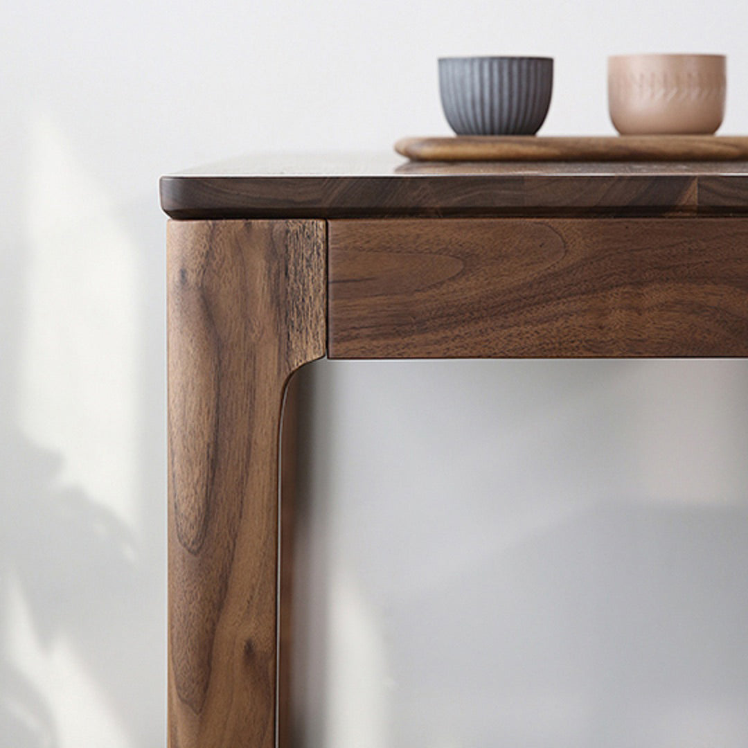 Mesa rectangular de madera maciza, mesa de cocina moderna con 4 patas para restaurante