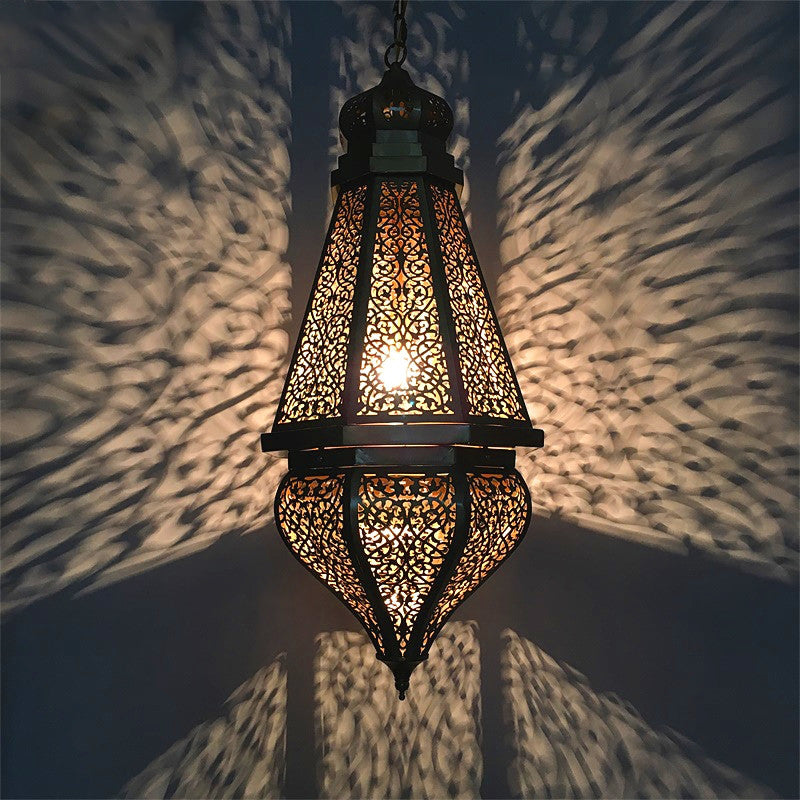 1 Bulbe Laser Coup Tradition d'éclairage du pendentif plafond Metal Light en laiton