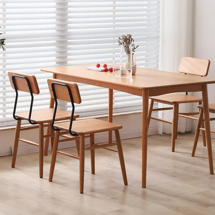 Contemporary Table Solid Wood Dining Table Rectangle for Dining Room Home