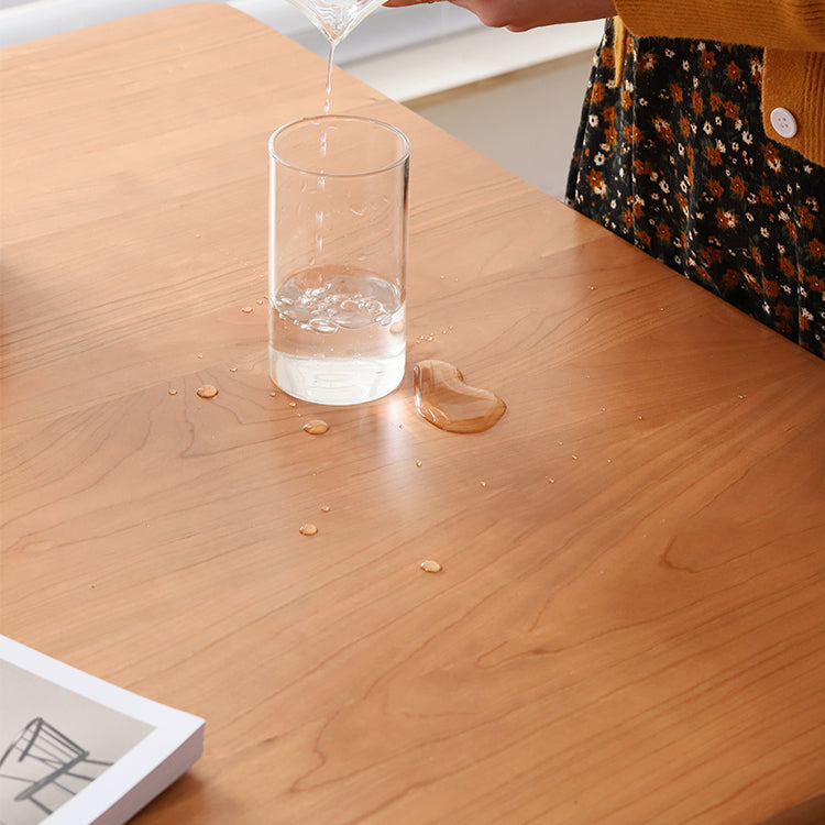 Contemporary Table Solid Wood Dining Table Rectangle for Dining Room Home